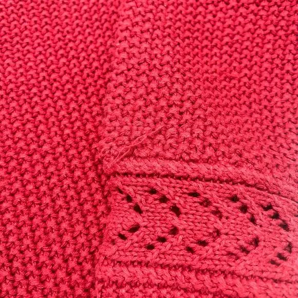 New York Style Womens VTG Heavyweight Embroidered Cottagecore Zip Cardigan Sz L - Picture 4 of 10